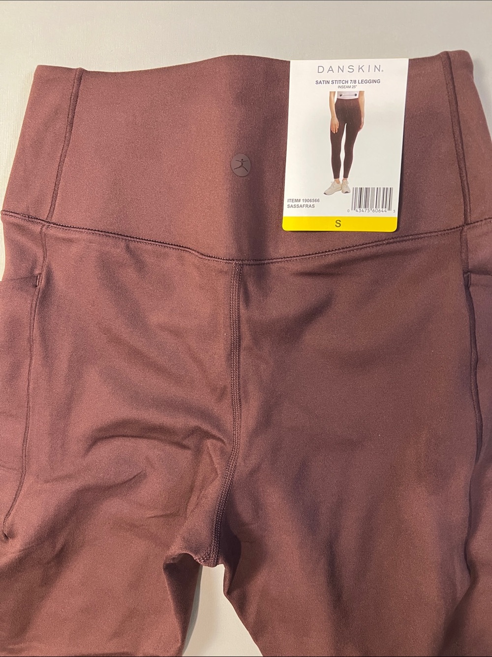 Danskin Women’s Wine High-Rise Workout Leggings Size S - Picture 7 of 11